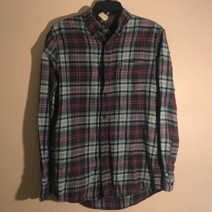 Chaps plaid flannel button-down, medium